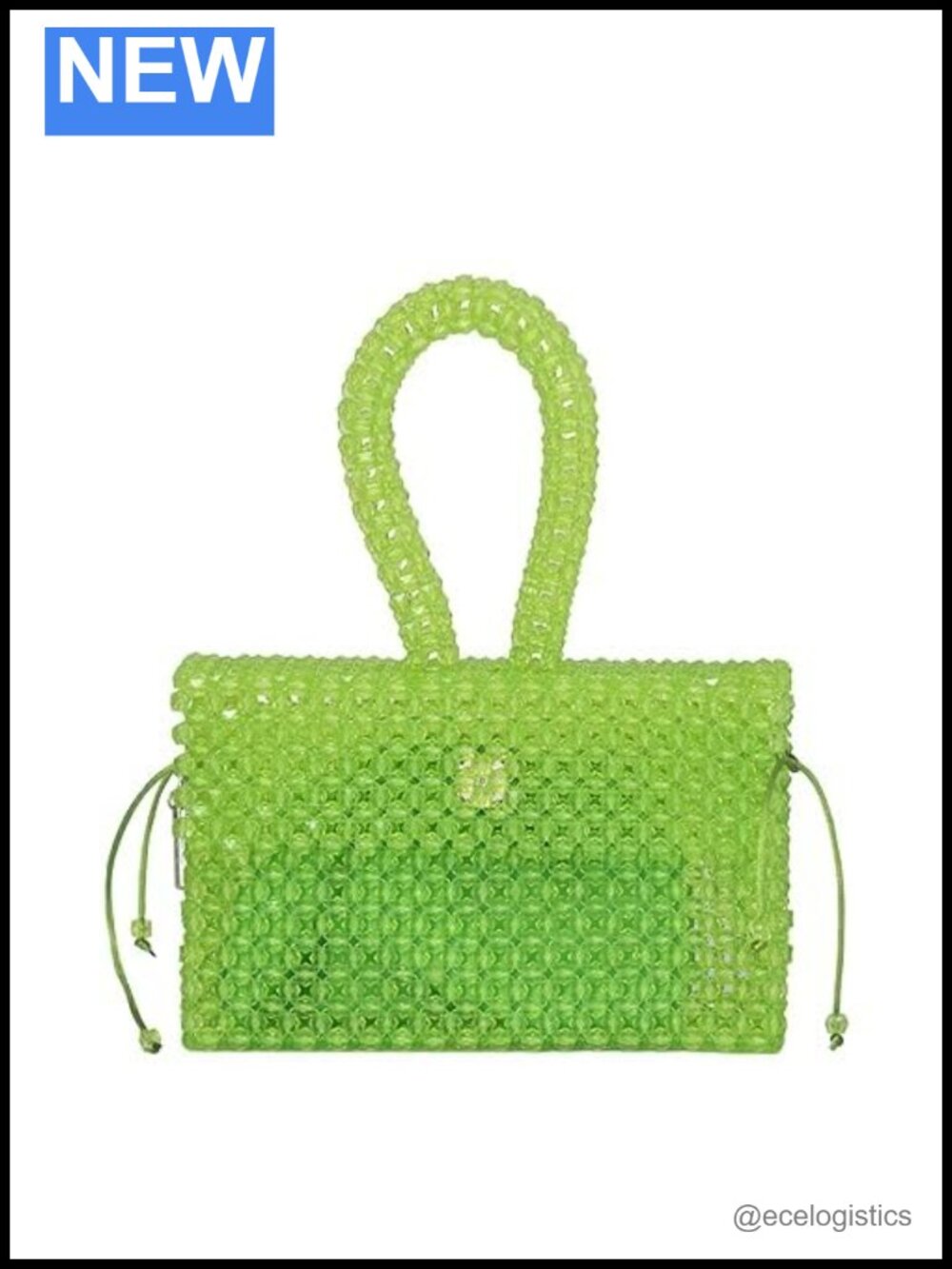 Handcrafted Beaded Acrylic Evening Clutch Bag